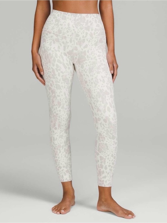 lululemon athletica Pants - Lululemon Align 25” Cheetah Camo Antique White Sz 10 Yoga Pilates Athleisure